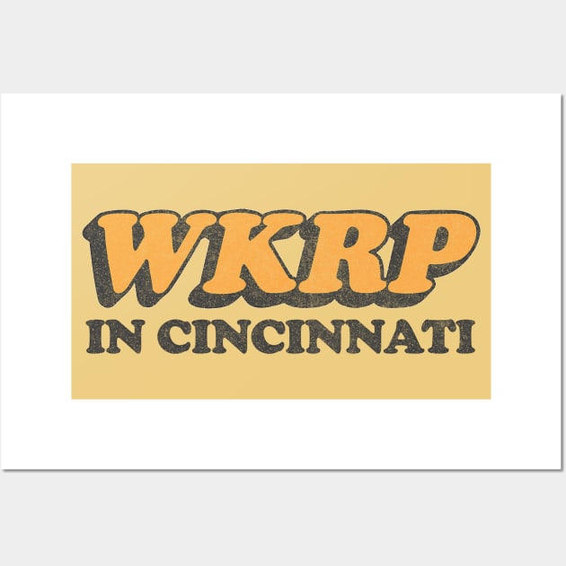 WKRP In Cincinnati Vintage-Style Faded Tribute Logo Wall Art by DankFutura